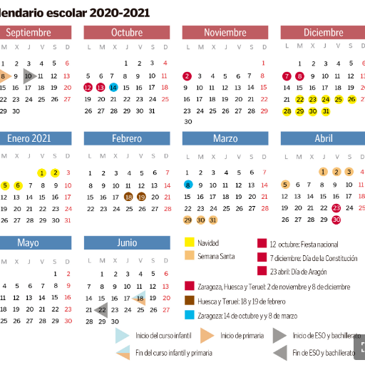 Calendario Escolar2020-2021